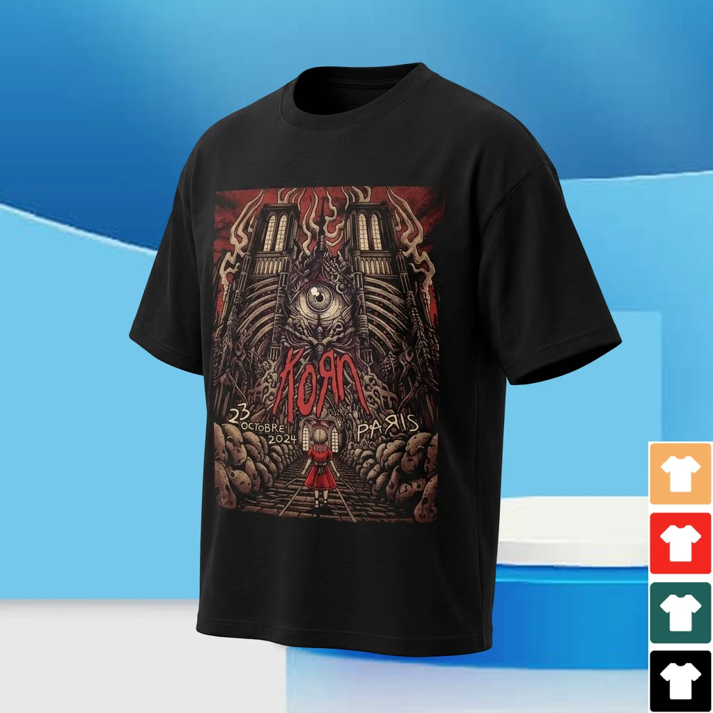 Korn Euro Tour 2026 Paris Concert T-Shirt