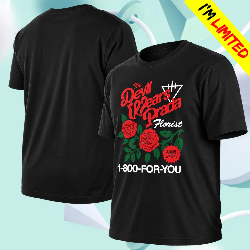 The Devil Wears Prada Florist Flowers Tour UK EU 2026 T-Shirt
